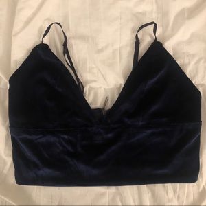 Velvet Crop Top/Bralette